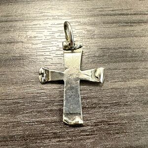 Waxing Poetic Sterling Silver Cross Charm